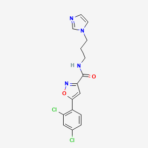 5-(2,4-dichlorophenyl)-N-[3-(1H-imidazol-1-yl)propyl]-3-isoxazolecarboxamide