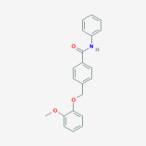 molecular formula C21H19NO3 B450057 4-[(2-methoxyphenoxy)methyl]-N-phenylbenzamide 