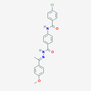 4-chloro-N-[4-({(2E)-2-[1-(4-methoxyphenyl)ethylidene]hydrazinyl}carbonyl)phenyl]benzamide