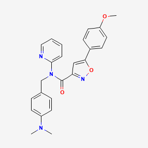 N-{[4-(DIMETHYLAMINO)PHENYL]METHYL}-5-(4-METHOXYPHENYL)-N-(PYRIDIN-2-YL)-1,2-OXAZOLE-3-CARBOXAMIDE