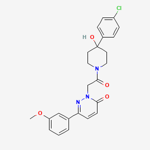 molecular formula C24H24ClN3O4 B4500592 2-{2-[4-(4-chlorophenyl)-4-hydroxy-1-piperidinyl]-2-oxoethyl}-6-(3-methoxyphenyl)-3(2H)-pyridazinone 