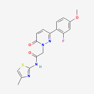 2-[3-(2-fluoro-4-methoxyphenyl)-6-oxopyridazin-1(6H)-yl]-N-[(2Z)-4-methyl-1,3-thiazol-2(3H)-ylidene]acetamide