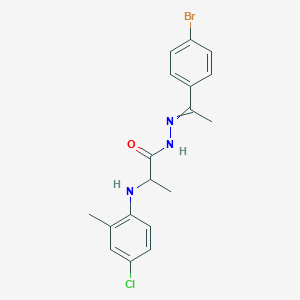 molecular formula C18H19BrClN3O B450061 N'-[1-(4-bromophenyl)ethylidene]-2-(4-chloro-2-methylanilino)propanohydrazide 