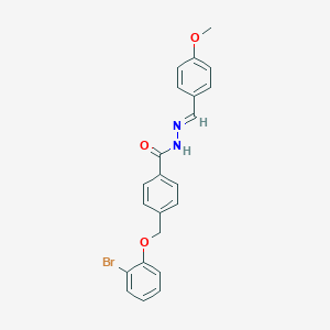 molecular formula C22H19BrN2O3 B450062 4-[(2-bromophenoxy)methyl]-N'-(4-methoxybenzylidene)benzohydrazide 