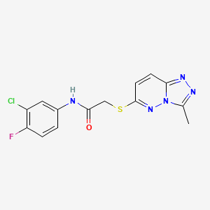 N-(3-chloro-4-fluorophenyl)-2-[(3-methyl[1,2,4]triazolo[4,3-b]pyridazin-6-yl)sulfanyl]acetamide