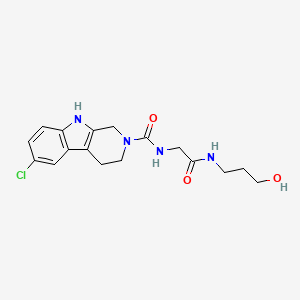 6-chloro-N-{2-[(3-hydroxypropyl)amino]-2-oxoethyl}-1,3,4,9-tetrahydro-2H-beta-carboline-2-carboxamide