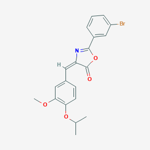 molecular formula C20H18BrNO4 B450063 2-(3-bromophenyl)-4-(4-isopropoxy-3-methoxybenzylidene)-1,3-oxazol-5(4H)-one 