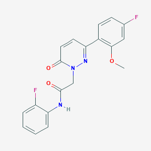 molecular formula C19H15F2N3O3 B4500633 2-[3-(4-氟-2-甲氧基苯基)-6-氧代-1(6H)-吡啶并嘧啶基]-N-(2-氟苯基)乙酰胺 