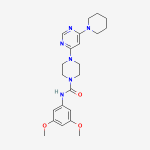 N-(3,5-dimethoxyphenyl)-4-[6-(1-piperidinyl)-4-pyrimidinyl]-1-piperazinecarboxamide