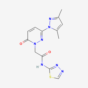 2-[3-(3,5-dimethyl-1H-pyrazol-1-yl)-6-oxopyridazin-1(6H)-yl]-N-[(2Z)-1,3,4-thiadiazol-2(3H)-ylidene]acetamide