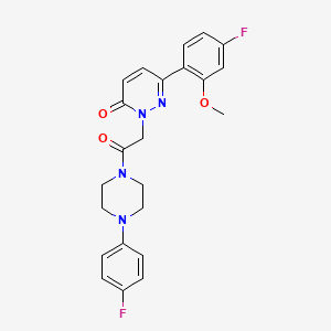 6-(4-fluoro-2-methoxyphenyl)-2-{2-[4-(4-fluorophenyl)piperazino]-2-oxoethyl}-3(2H)-pyridazinone