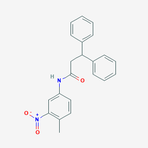 molecular formula C22H20N2O3 B450068 N-(4-methyl-3-nitrophenyl)-3,3-diphenylpropanamide 