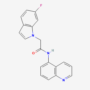 molecular formula C19H14FN3O B4500683 2-(6-氟-1H-吲哚-1-基)-N-5-喹啉基乙酰胺 