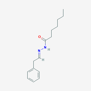 N'-(2-phenylethylidene)heptanohydrazide