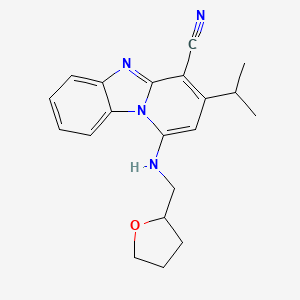 3-isopropyl-1-[(tetrahydro-2-furanylmethyl)amino]pyrido[1,2-a]benzimidazole-4-carbonitrile