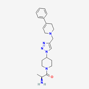 [(1S)-1-methyl-2-oxo-2-(4-{4-[(4-phenyl-3,6-dihydro-1(2H)-pyridinyl)methyl]-1H-1,2,3-triazol-1-yl}-1-piperidinyl)ethyl]amine bis(trifluoroacetate)