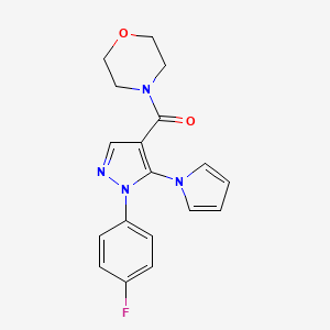 [1-(4-fluorophenyl)-5-(1H-pyrrol-1-yl)-1H-pyrazol-4-yl](morpholin-4-yl)methanone