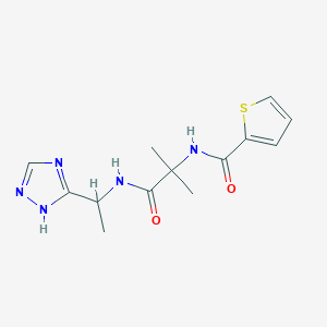 N-(1,1-dimethyl-2-oxo-2-{[1-(1H-1,2,4-triazol-5-yl)ethyl]amino}ethyl)thiophene-2-carboxamide