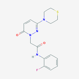 N-(2-fluorophenyl)-2-[6-oxo-3-(thiomorpholin-4-yl)pyridazin-1(6H)-yl]acetamide