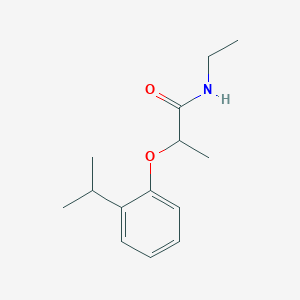 molecular formula C14H21NO2 B4500797 N-乙基-2-(2-异丙基苯氧基)丙酰胺 