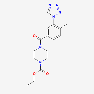 ethyl 4-[4-methyl-3-(1H-tetrazol-1-yl)benzoyl]-1-piperazinecarboxylate