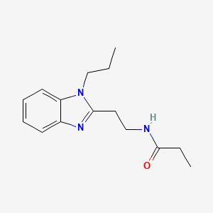 molecular formula C15H21N3O B4500836 N-[2-(1-丙基-1H-苯并咪唑-2-基)乙基]丙酰胺 