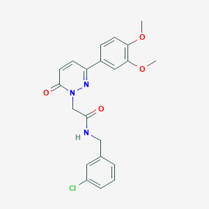 molecular formula C21H20ClN3O4 B4500842 N-(3-chlorobenzyl)-2-[3-(3,4-dimethoxyphenyl)-6-oxopyridazin-1(6H)-yl]acetamide 