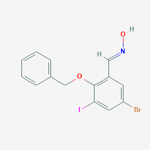 molecular formula C14H11BrINO2 B450085 2-(Benzyloxy)-5-bromo-3-iodobenzaldehyde oxime 
