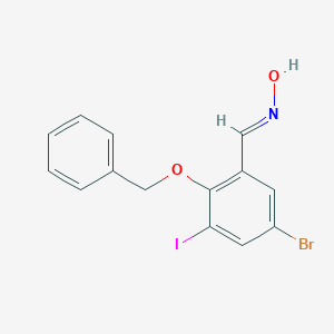 2-(Benzyloxy)-5-bromo-3-iodobenzaldehyde oxime