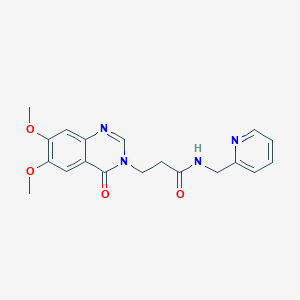 3-(6,7-dimethoxy-4-oxoquinazolin-3(4H)-yl)-N-(pyridin-2-ylmethyl)propanamide