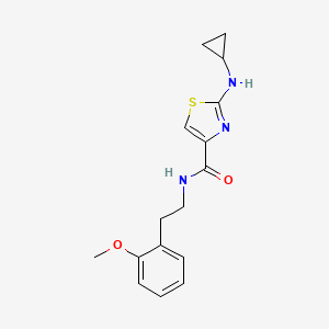 molecular formula C16H19N3O2S B4500866 2-(cyclopropylamino)-N-[2-(2-methoxyphenyl)ethyl]-1,3-thiazole-4-carboxamide 