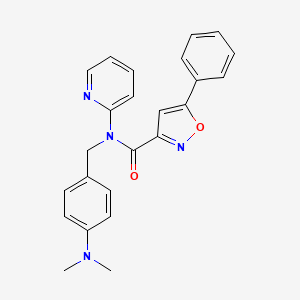 N-{[4-(DIMETHYLAMINO)PHENYL]METHYL}-5-PHENYL-N-(PYRIDIN-2-YL)-1,2-OXAZOLE-3-CARBOXAMIDE