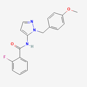 2-FLUORO-N-{1-[(4-METHOXYPHENYL)METHYL]-1H-PYRAZOL-5-YL}BENZAMIDE