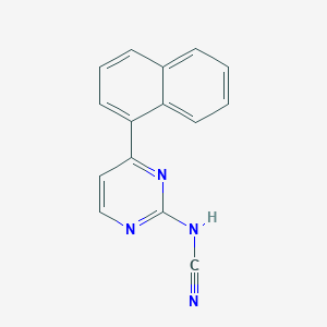 molecular formula C15H10N4 B4500928 [4-(1-naphthyl)-2-pyrimidinyl]cyanamide 