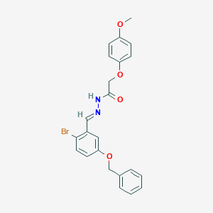 molecular formula C23H21BrN2O4 B450093 N'-[5-(benzyloxy)-2-bromobenzylidene]-2-(4-methoxyphenoxy)acetohydrazide 