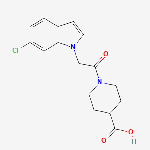 molecular formula C16H17ClN2O3 B4500951 1-[(6-chloro-1H-indol-1-yl)acetyl]piperidine-4-carboxylic acid 