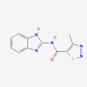 molecular formula C11H9N5OS B4500952 N-(1H-benzimidazol-2-yl)-4-methyl-1,2,3-thiadiazole-5-carboxamide 