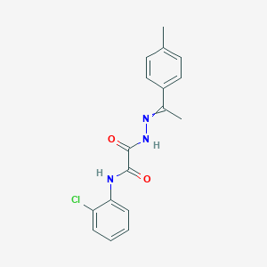 molecular formula C17H16ClN3O2 B450096 N-(2-chlorophenyl)-2-{2-[1-(4-methylphenyl)ethylidene]hydrazino}-2-oxoacetamide 