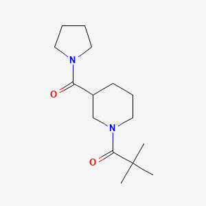 molecular formula C15H26N2O2 B4500971 2,2-dimethyl-1-[3-(pyrrolidine-1-carbonyl)piperidin-1-yl]propan-1-one 