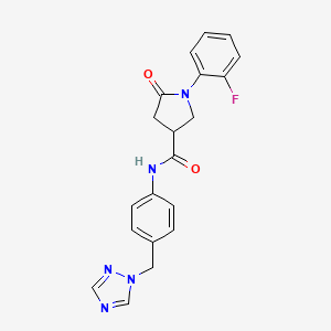 1-(2-fluorophenyl)-5-oxo-N-[4-(1H-1,2,4-triazol-1-ylmethyl)phenyl]pyrrolidine-3-carboxamide