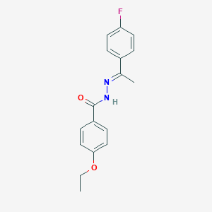 molecular formula C17H17FN2O2 B450099 4-ethoxy-N'-[1-(4-fluorophenyl)ethylidene]benzohydrazide 