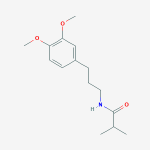 molecular formula C15H23NO3 B4500994 N-[3-(3,4-dimethoxyphenyl)propyl]-2-methylpropanamide 