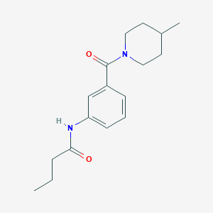 molecular formula C17H24N2O2 B4500996 N-{3-[(4-甲基-1-哌啶基)羰基]苯基}丁酰胺 