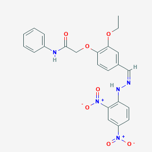 2-(4-{(Z)-[2-(2,4-dinitrophenyl)hydrazinylidene]methyl}-2-ethoxyphenoxy)-N-phenylacetamide