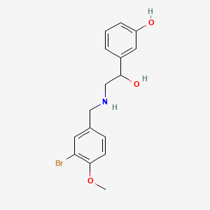 molecular formula C16H18BrNO3 B4501069 3-{2-[(3-溴-4-甲氧基苄基)氨基]-1-羟乙基}苯酚 