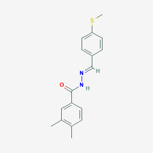 molecular formula C17H18N2OS B450110 3,4-dimethyl-N'-[4-(methylsulfanyl)benzylidene]benzohydrazide 