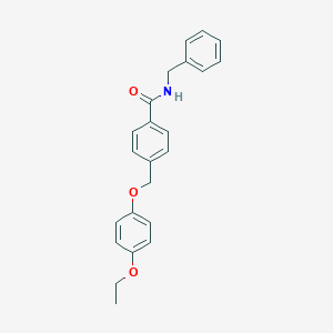 molecular formula C23H23NO3 B450111 N-benzyl-4-[(4-ethoxyphenoxy)methyl]benzamide 