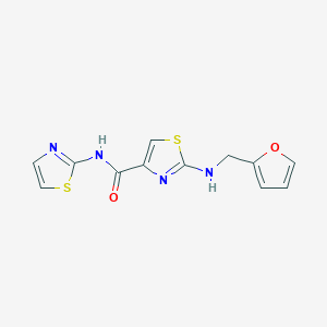 2-[(furan-2-ylmethyl)amino]-N-(1,3-thiazol-2-yl)-1,3-thiazole-4-carboxamide