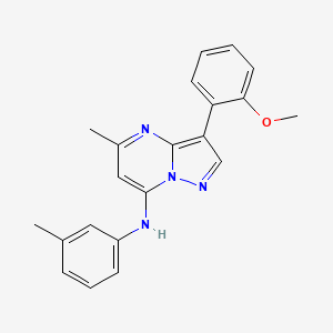 molecular formula C21H20N4O B4501120 3-(2-methoxyphenyl)-5-methyl-N-(3-methylphenyl)pyrazolo[1,5-a]pyrimidin-7-amine CAS No. 890621-57-5