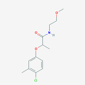 2-(4-chloro-3-methylphenoxy)-N-(2-methoxyethyl)propanamide